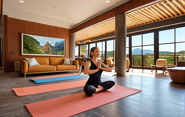 A hotel lobby showcasing local art, yoga studio, and cooking class, embodying a unique and memorable experience for modern travelers.