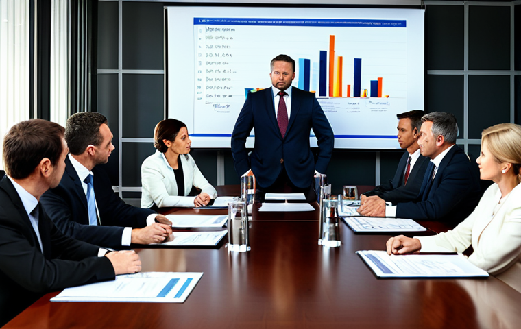 Hotel Crisis Management Meeting**

"A well-lit boardroom with executives in professional attire, fully clothed, gathered around a table discussing crisis management. Charts and graphs on a screen in the background. The scene conveys seriousness and professionalism. safe for work, appropriate content, professional, perfect anatomy, natural proportions, well-formed hands."

**