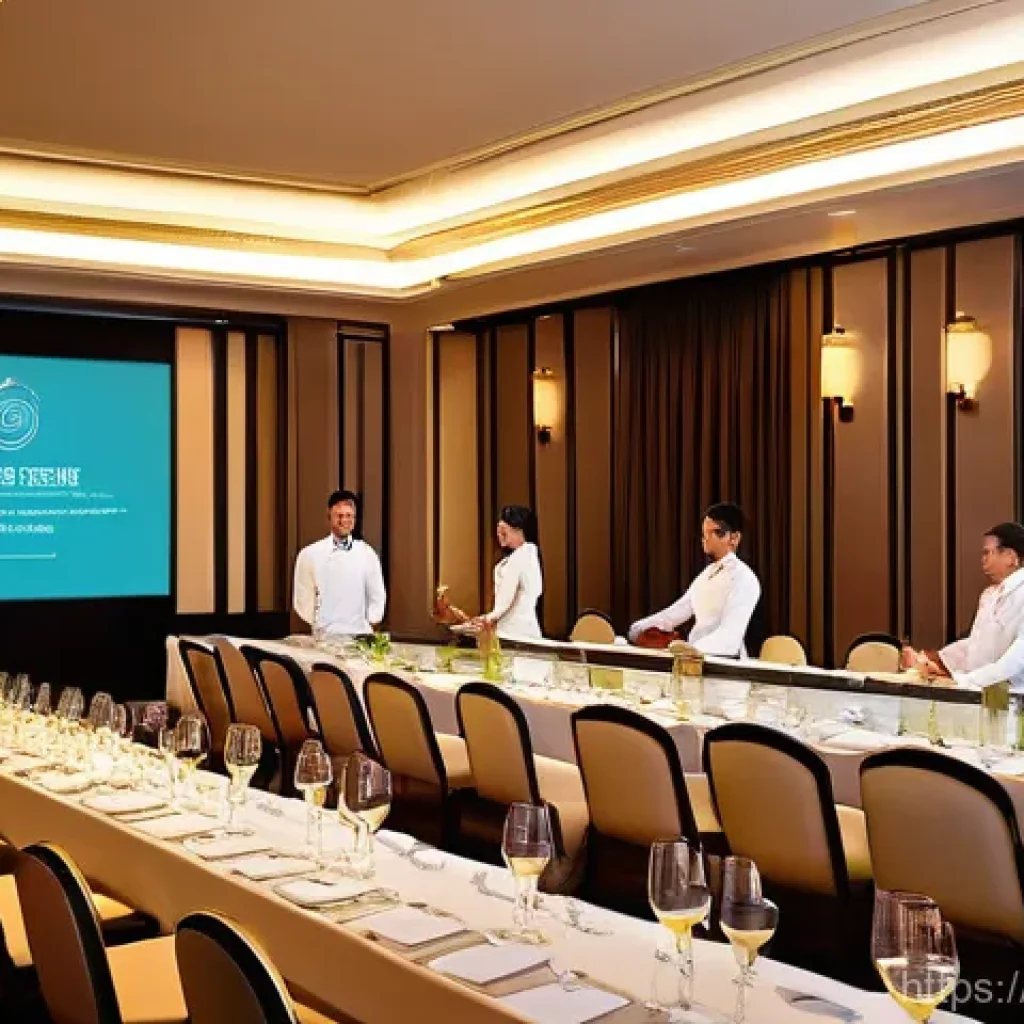 호텔 경영에서의 전략적 기획 - **Prompt 1: A Sophisticated Personalized Seminar in a Luxury Hotel**
A group of diverse, elegant...