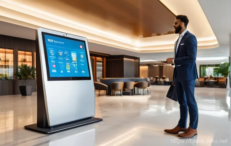 호텔 고객 관리의 최신 트렌드 - A sophisticated female traveler in her early 30s, dressed in stylish yet comfortable attire, is ente... 호텔 고객 관리의 최신 트렌드 - A sophisticated female traveler in her early 30s, dressed in stylish yet comfortable attire, is ente...